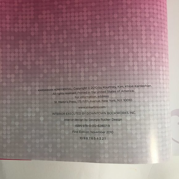Kardashian Konfidential by Kourtney Khloe Kim Kardashian HC Book w/ DJ 2010 - Picture 7 of 14